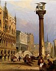 A View Of St Mark's Column, And The Doge's Palace, Venice